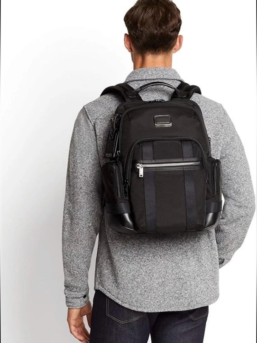 Tumi Alpha Bravo Nathan Backpack Business Laptop Bag in Black Color - Picture 2 of 16